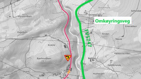 Lenkje til artikkel: Bjørhovdevegen stengd for gjennomkøyring 20.-21. august